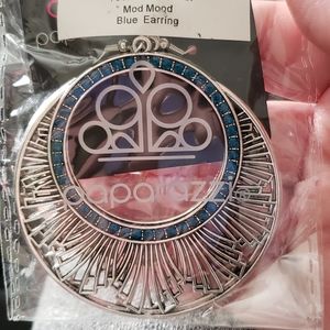 Silver and blue earrings